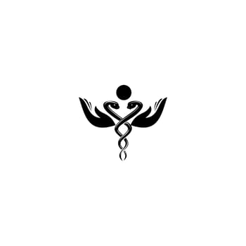 icon vector. caduceus icon pharmacy symbol logo template. Healthcare and Medical. vector