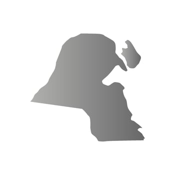Kuwait map illustrated vector