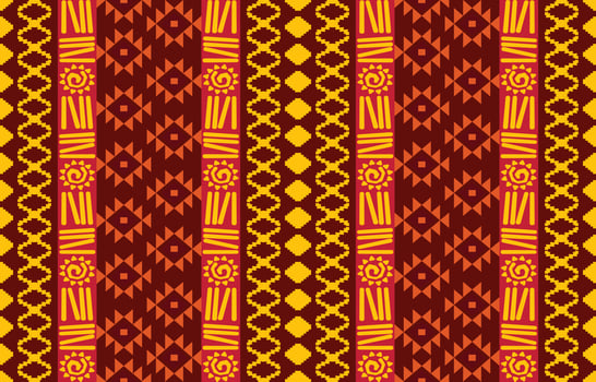 Geometric oriental tribal ethnic pattern traditional background Design for carpet,wallpaper,clothing,wrapping,batik,fabric,Vector illustration embroidery style. vector