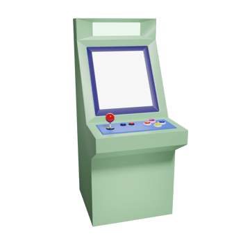 3D arcade machine png