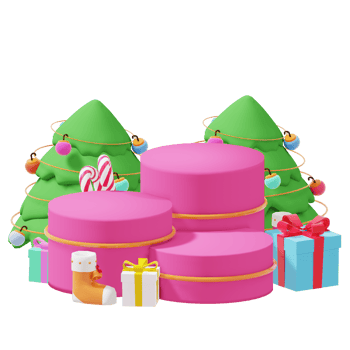 3d product podium illustration for christmas day theme png