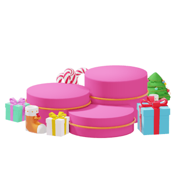 3d product podium illustration for christmas day theme png