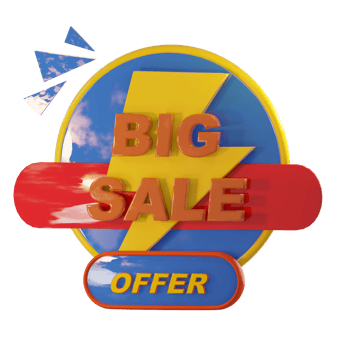 summer vacation beach theme 3d illustration with text big sale png