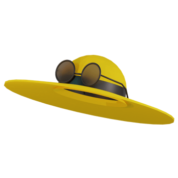 3d illustration icon beach hat and glasses with summer theme png