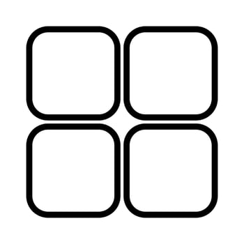 Line style box window icon vector