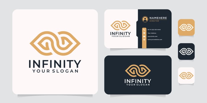 Inspirational modern infinity logo style for business vector