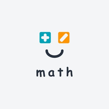 simple math education logo design. happy math logo. smile math logo vector
