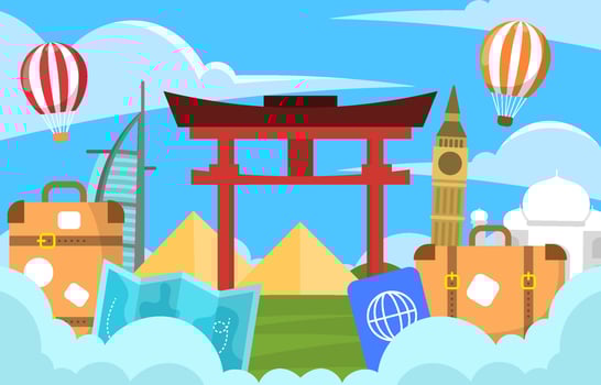 World Tourism Day Festivity Background vector