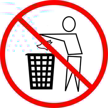 do not litter icon vector