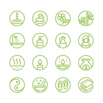 Spa icons with White Background vector