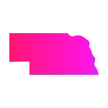 Illustrated nebraska map vector