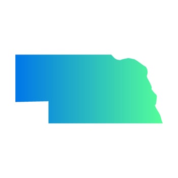 Illustrated nebraska map vector