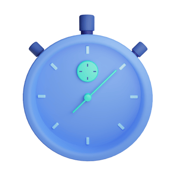 3d stopwatch object with transparent background png