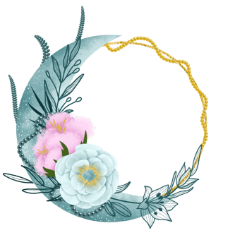 Bohong Moon Flower watercolor Illustration png