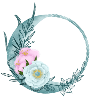 Bohong Moon Flower watercolor Illustration png