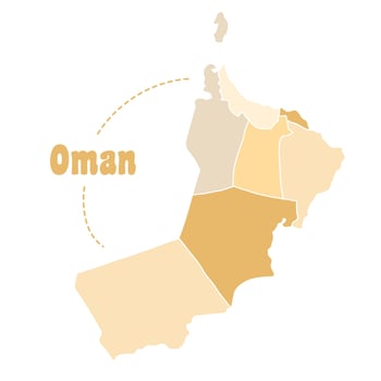 Oman regions middle east vector
