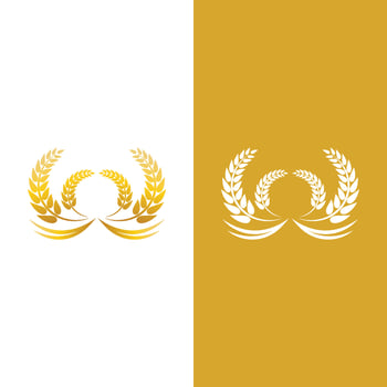 Wheat logo vector icon illustration