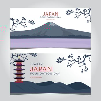 Baackdrop of japan foundation day vector