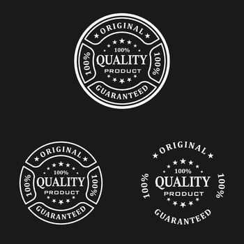 Original guaranteed quality product stamp logo vector