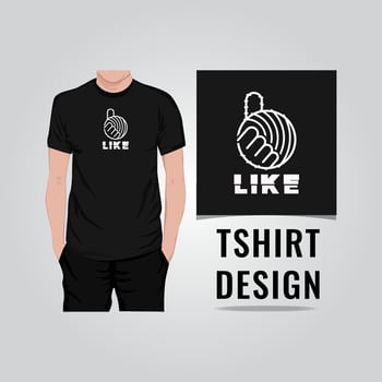 Hand thumb up, like t shirt design vector illustration