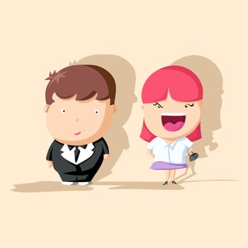 Businessman and Businesswoman ,Character cartoon design vector