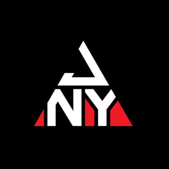 JNY triangle letter logo design with triangle shape. JNY triangle logo design monogram. JNY triangle vector logo template with red color. JNY triangular logo Simple, Elegant, and Luxurious Logo.