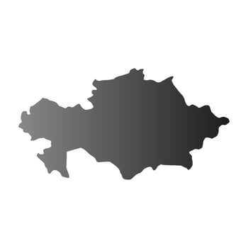 Illustrated Kazakhstan map vector