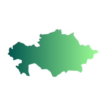 Illustrated Kazakhstan map vector