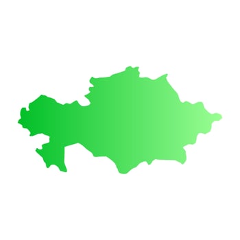 Illustrated Kazakhstan map vector
