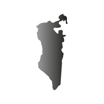 Bahrain map illustrated vector
