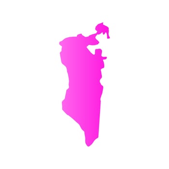 Bahrain map illustrated vector