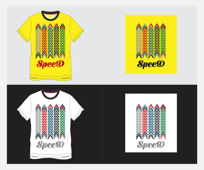T-shirt design design with mockup vector