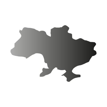 Ukrainian map illustrated vector