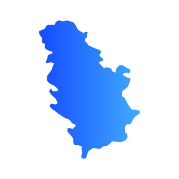 Illustrated serbia map vector