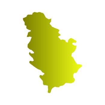 Illustrated serbia map vector