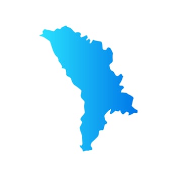 Moldova map illustrated vector