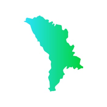 Moldova map illustrated vector