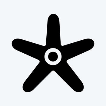 Icon Starfish. suitable for seafood symbol. glyph style. simple design editable. design template vector. simple illustration vector