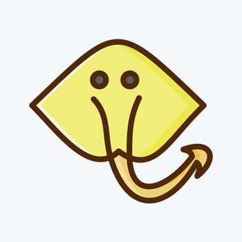 Icon Cramp Fish. suitable for seafood symbol. flat style. simple design editable. design template vector. simple illustration vector