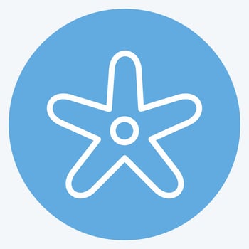 Icon Starfish. suitable for seafood symbol. blue eyes style. simple design editable. design template vector. simple illustration vector