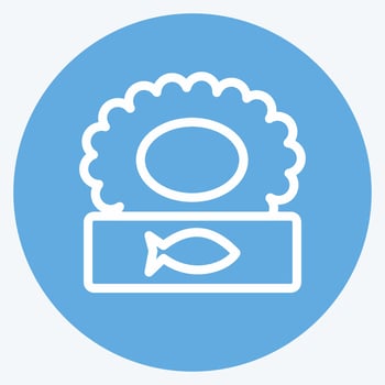 Icon Canned. suitable for seafood symbol. blue eyes style. simple design editable. design template vector. simple illustration vector