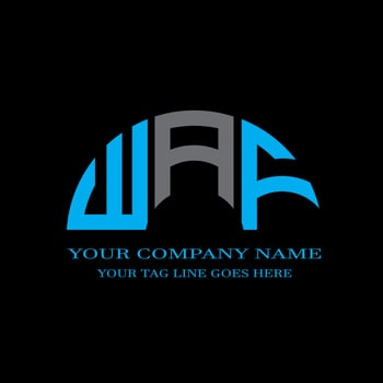 WAF letter logo creative design with vector graphic