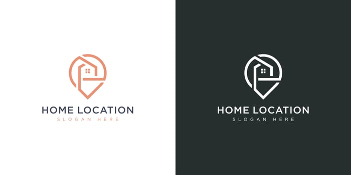 Home location logo templates vector