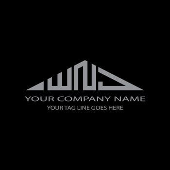 WNJ letter logo creative design with vector graphic