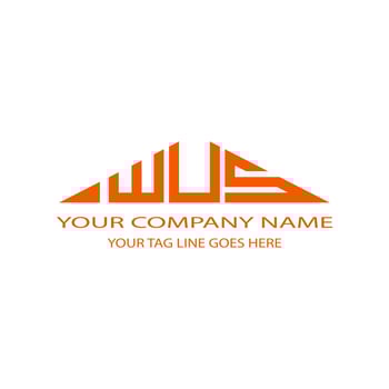 WUS letter logo creative design with vector graphic