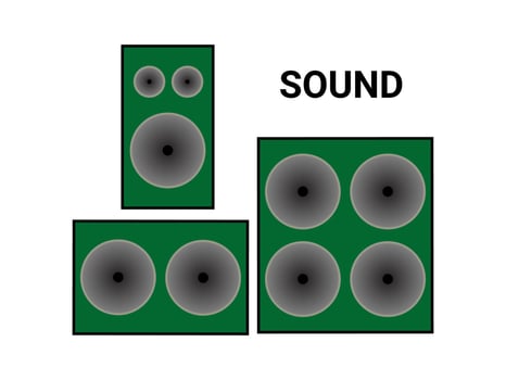 sound system illustration vector