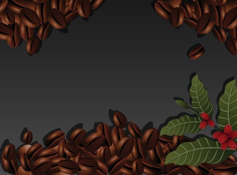 Coffee Beans Background vector