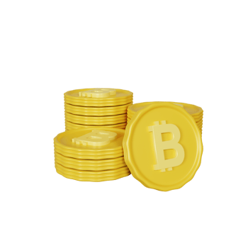 3d rendering bitcoin coins stack illustration png
