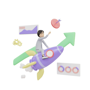 3d rendering business man and start up illustration object png