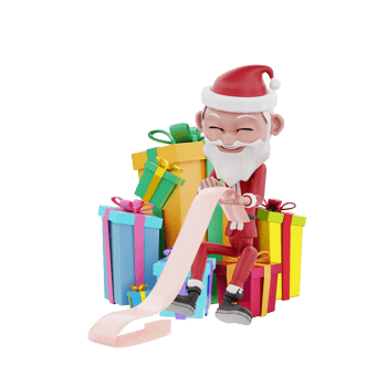 3D christmas illustration png